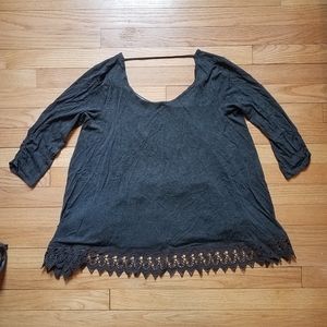 Women's grey 3/4 sleeve Maurices tunic top